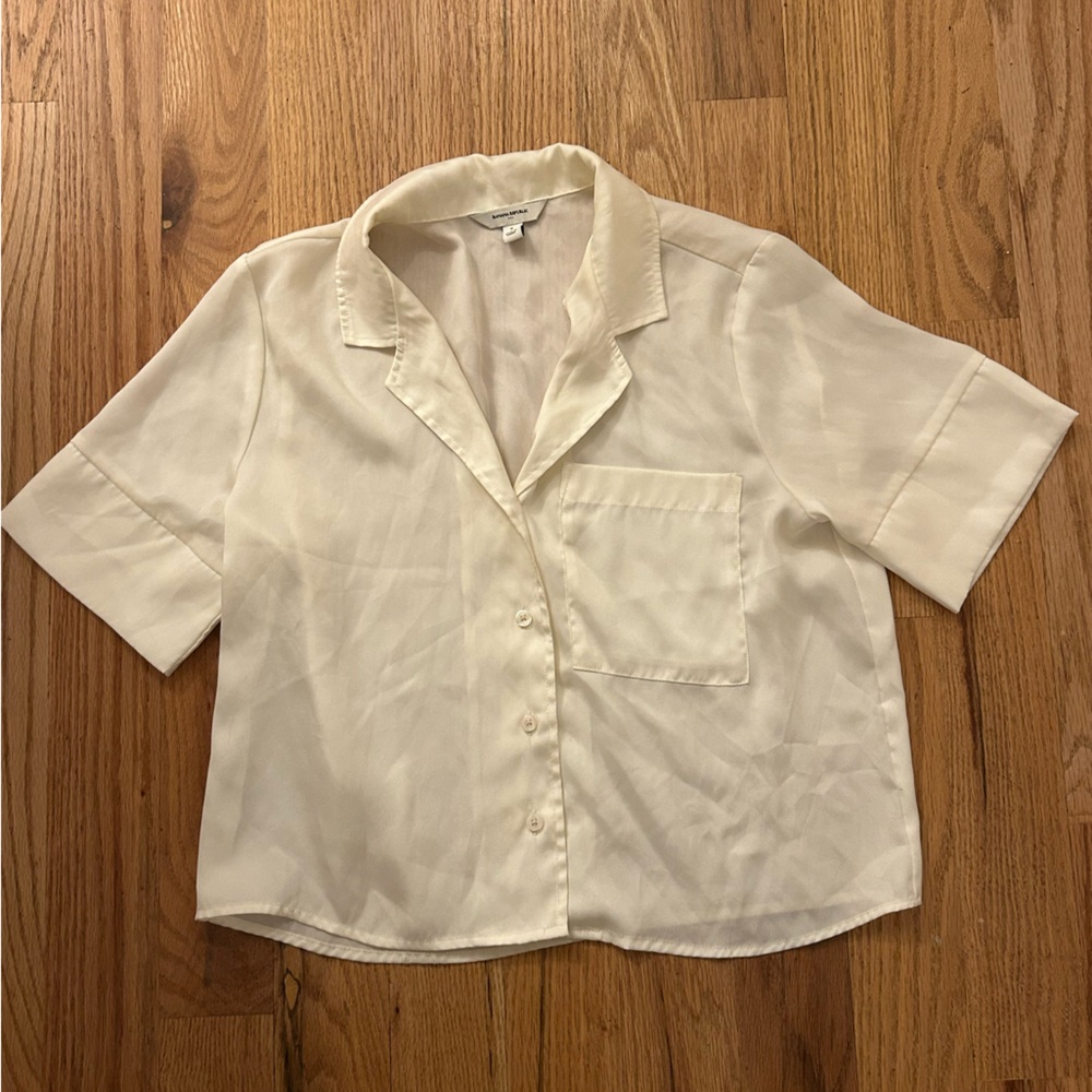 Banana Republic Ivory Button-Down Shirt